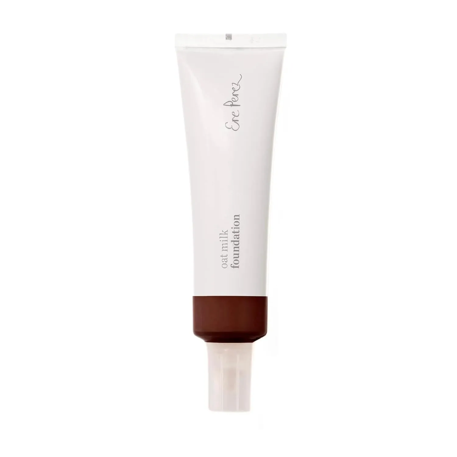 Ere Perez - Natural Oat Milk Liquid Foundation | Breathable, Buildable, Med-Full Coverage, Dewy | Peach Extract, Vit. E | Vegan, Cruelty-Free, Clean Beauty (Espresso | deep neutral, 1 fl oz | 30 ml)