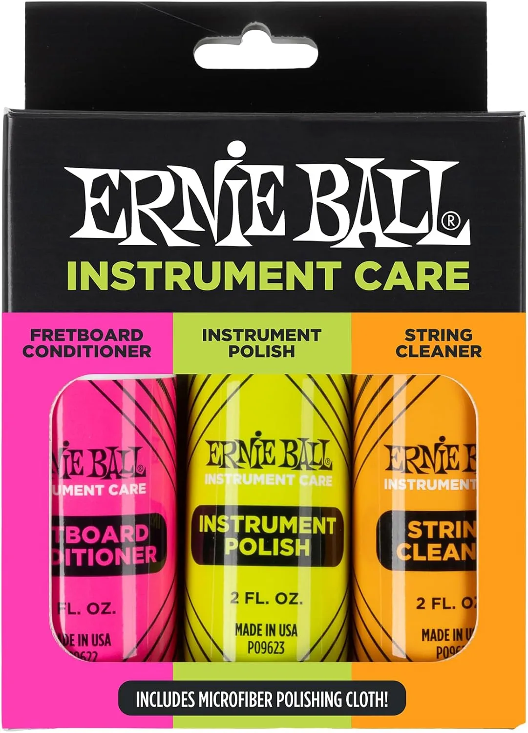Ernie Ball Guitar Polish, Fretboard Conditioner, and String Cleaner with Polish Cloth