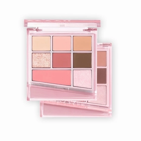 Espoir Real Eye Palette All New #3 Rosy BB 0.2 oz | Multi-Use Long-Lasting Blendable 8 Colors Natural Glitter Soft Veil Matte Eyeshadow Palette for Various Makeup Looks | Korean Makeup