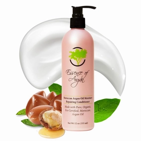 Essence Of Argan Renewing Hair Care Products Condtioner Infused with 100% Pure Moroccan Organic Argan Oil - Volumizes, Nourishes and Moisturizes Your Hair - All Hair Types