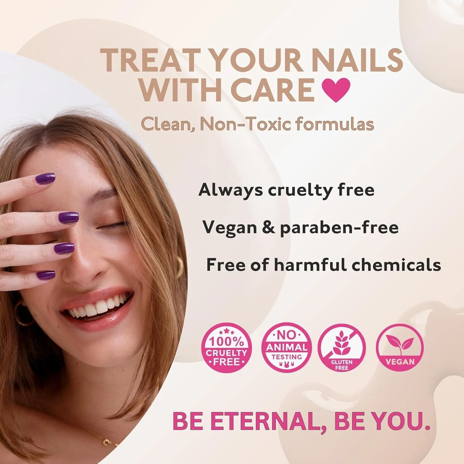 Eternal Pink Nail Polish Set for Women (SO PINK) - Pastel Pink Nail Polish Set for Girls - Long Lasting & Quick Dry Natural Nail Polish Kit for Home DIY Mani Pedi - Made in USA, 13.5mL (Set of 5)