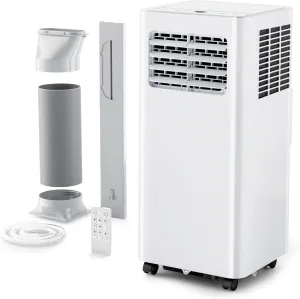EUHOMY Portable Air Conditioners 8,000 Btu, Quiet Portable Cooling AC Up to 350 Sq.Ft. with Dehumidifier, Fan, Sleep Modes, 3-1 AC Unit with Remote Control & 24H Timer for Bedroom, Room, Apartments