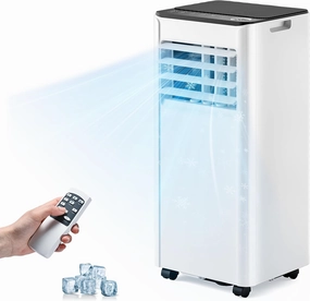 EUHOMY 10,000 BTU Portable Air Conditioners Up to 450 sq.ft, 3-1 Standing Smart Cooling AC with Remote, Dehumidifier, Fan, Air Conditioner Cools Room, 3 Modes, 24-hour timer, LED Display, Bedroom