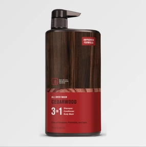 Every Man Jack 3 in 1, Shampoo   Conditioner   Body Wash, CEDARWOOD - 28oz PUMP