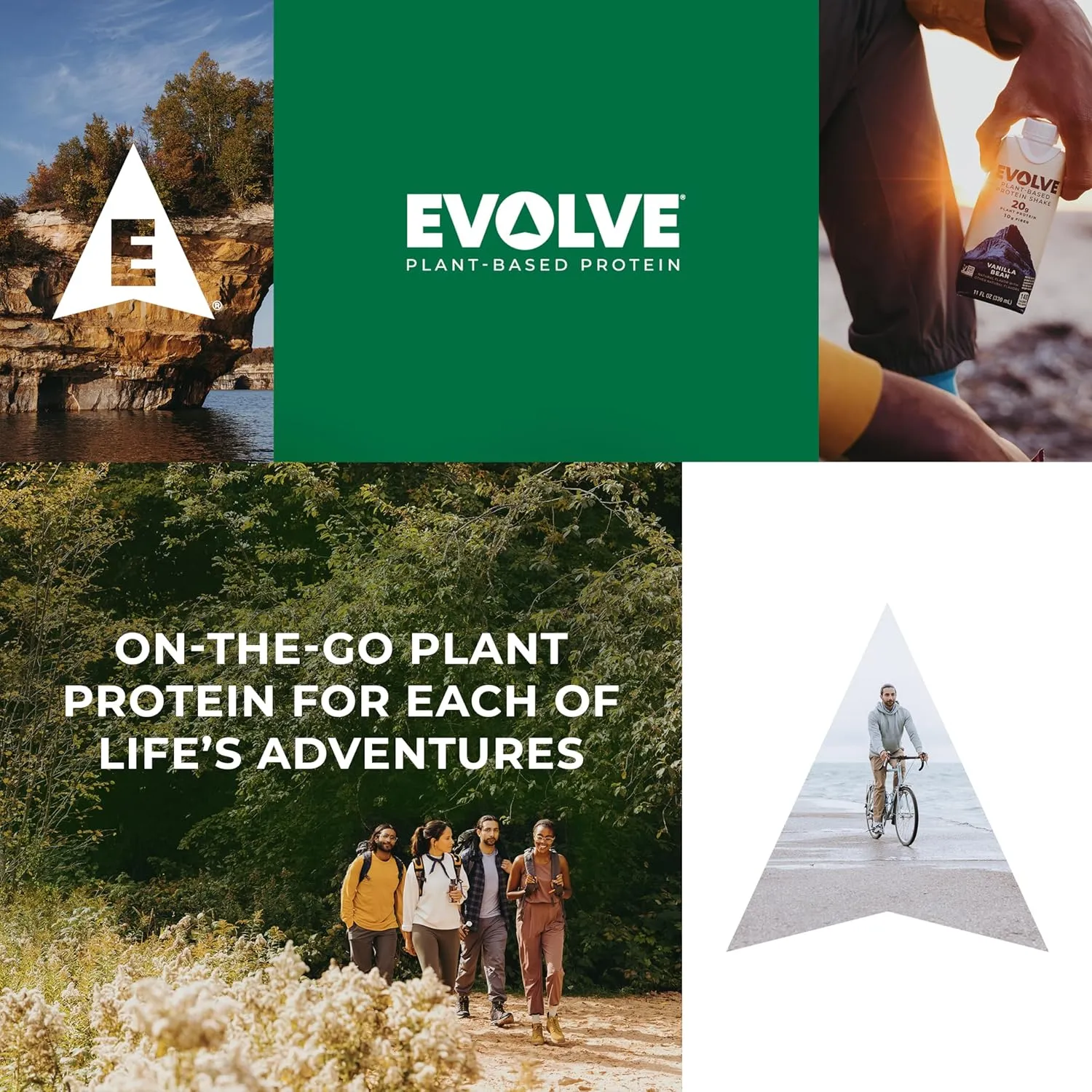 Evolve Plant Based Protein Shake, Double Chocolate, 20g Vegan Protein, Dairy Free, No Artificial Sweeteners, Non-GMO, 10g Fiber, 11 Fl Oz (Pack of 12) - (Formula May Vary)