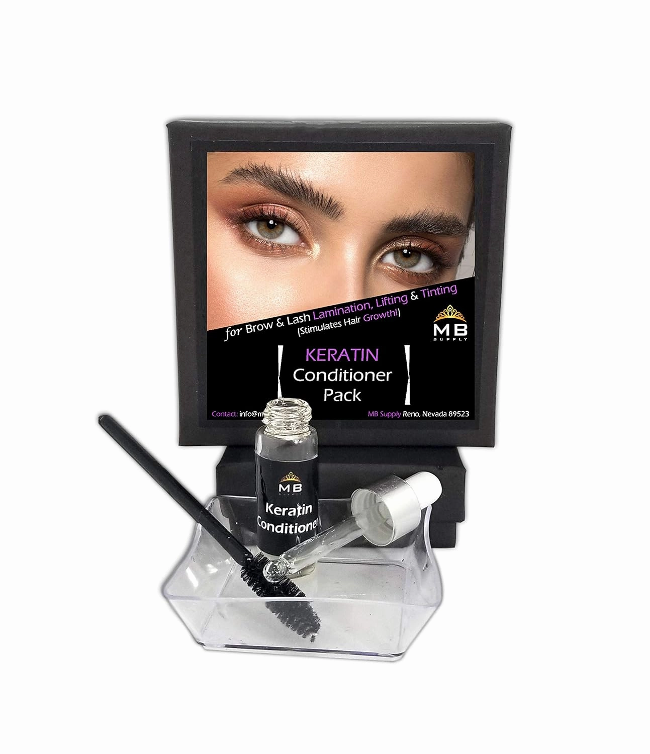 Eyelash Eyebrow Growth Serum Advanced Nourishing Keratin Conditioner for Lamination Perm/Lift/Tint/Wax Aftercare. Helps Repair & Regrow Damaged Hair (1-10ml   5-5ml   6 Free Brushes)