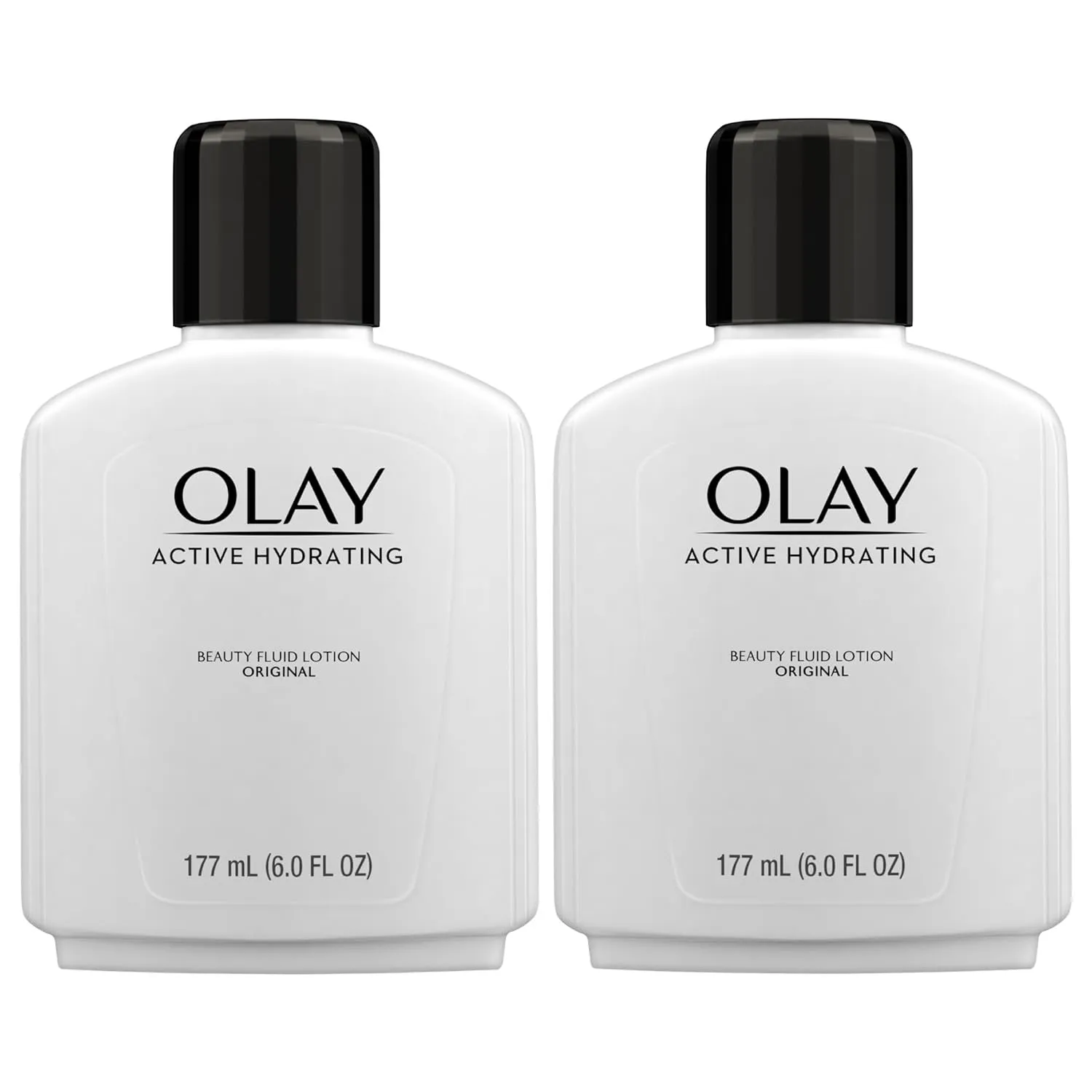 Face Moisturizer by Olay, Active Hydrating Beauty Moisturizing Lotion, 6 fl oz (Pack of 2)