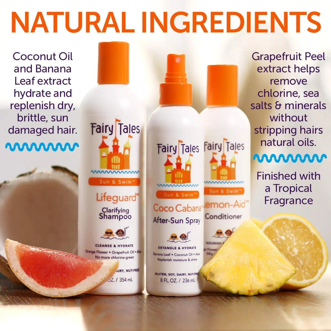 Fairy Tales Swim Shampoo, Conditioner, and Spray for Kids- 3 pack | Made with Natural Ingredients in the USA | No Parabens, Sulfates, or Synthetic Dyes