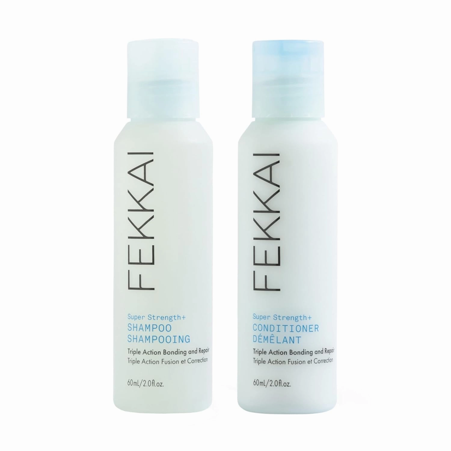 FEKKAI Super Strength  Protein PowerBond Shampoo (2 oz)   Conditioner (2 oz) - Bonds, Repairs, and Protects for 3X Stronger Hair - Free of Sulfates, Parabens, Phthalates - Vegan, Cruelty-Free