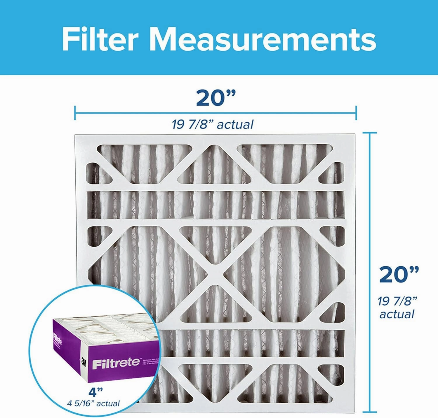 Filtrete 20x20x4, AC Furnace Air Filter, MPR 1550 DP, Healthy Living Ultra Allergen Deep Pleat, 2-Pack (Actual Dimensions 19.88 x 19.88 x 4.31)