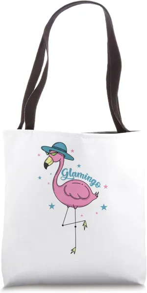Flamingo Glamingo on one leg Tote Bag