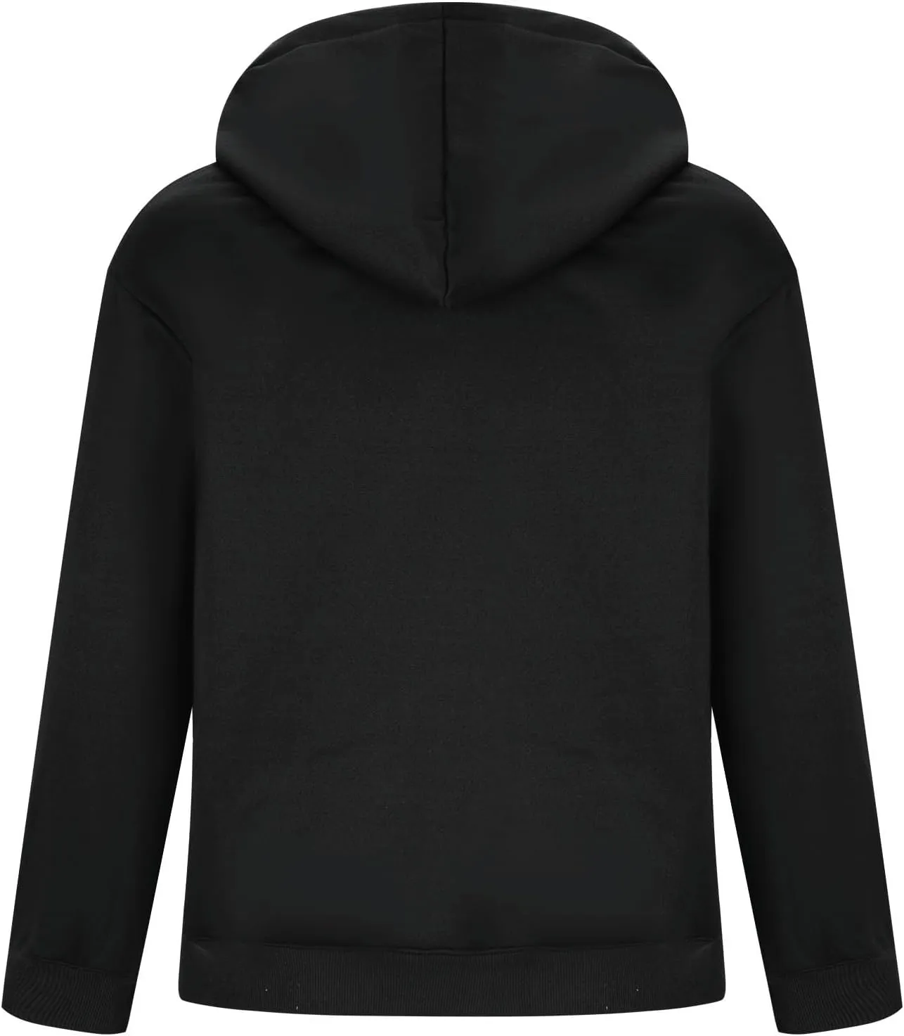 Fleece Hoodie for Men Fleece Lined Drawstring Long Sleeve Pullover Tops Basic Solid Hooded Sweatshirt With Pocket