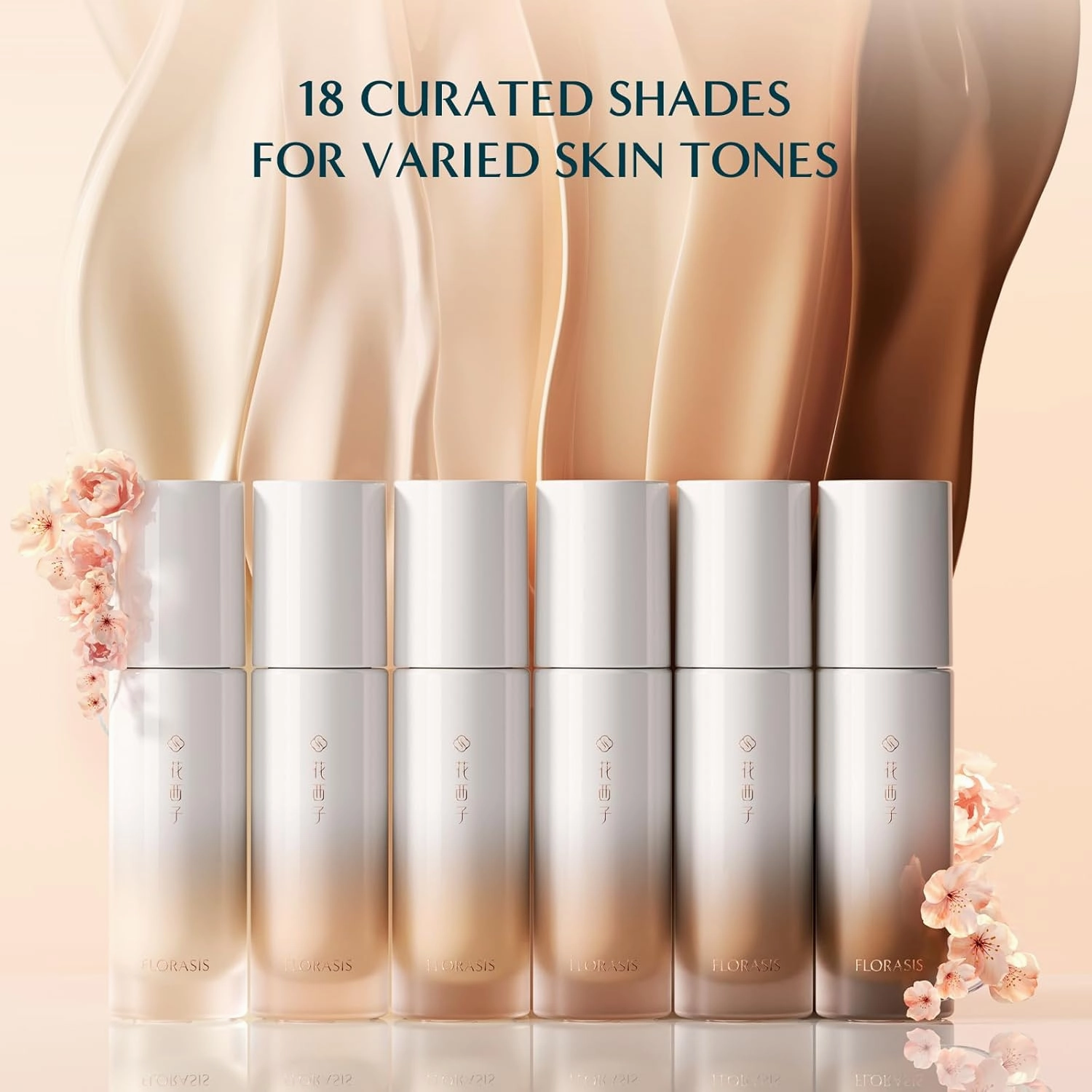 Florasis Serum Touch Perfecting Longwear Foundation (C25 Shell, 1 Count)