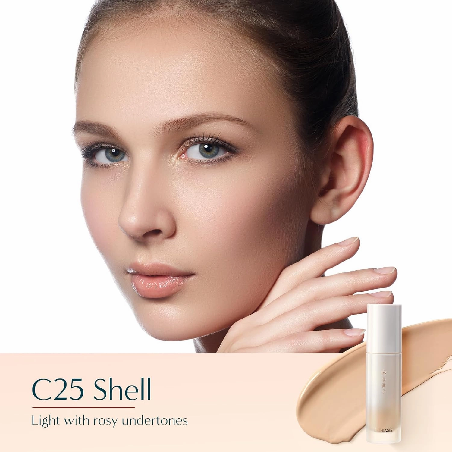 Florasis Serum Touch Perfecting Longwear Foundation (C25 Shell, 1 Count)