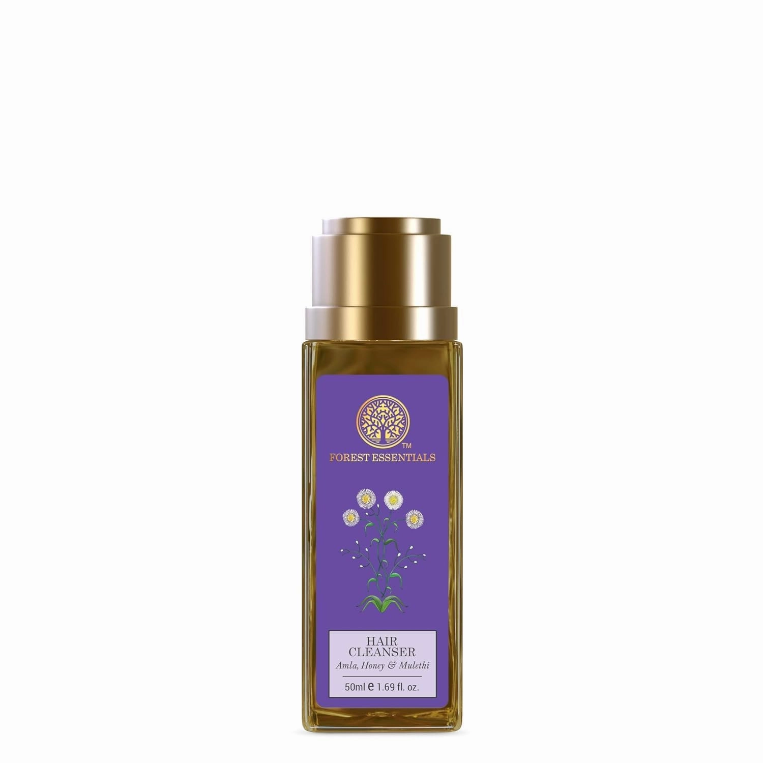 Fo.re.st Essentials Ayurvedic Hair Cleanser with Amla, Honey & Mulethi |Hydrating Natural Shampoo For Dull Dry Hair | Controls Hair Thinning & Breakage | Sulphate & Paraben Free, (1 count)