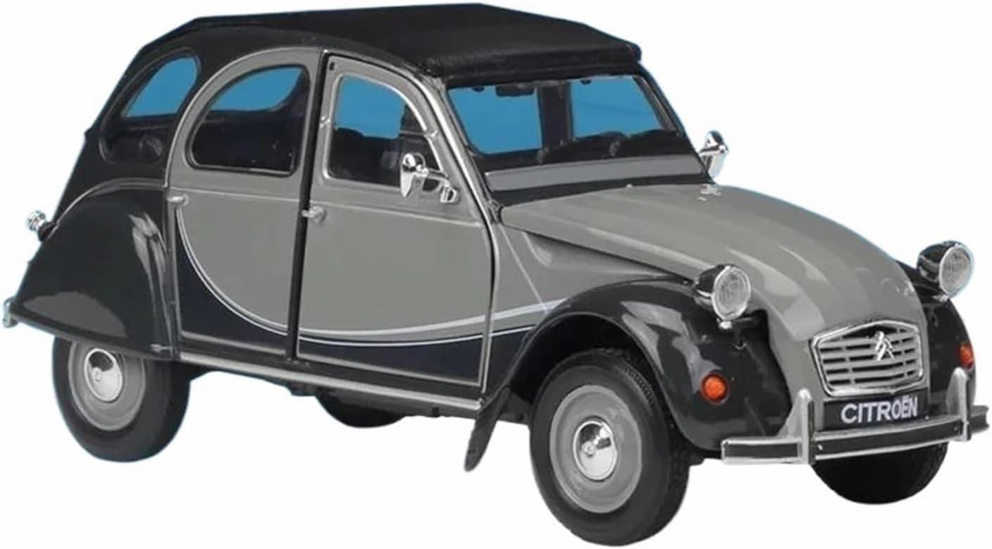 for Citroen 2CV 6 Charleston 1:24 Alloy Sports Car Model Die-Cast Metal Classic Vintage Car Series(Gray)