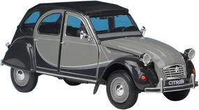 for Citroen 2CV 6 Charleston 1:24 Alloy Sports Car Model Die-Cast Metal Classic Vintage Car Series(Gray)