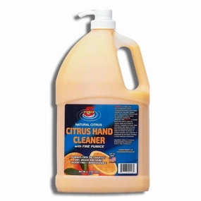 Force 5 - Citrus Hand Cleaner for Mechanics – Heavy-Duty Mechanic Soap with Natural Pumice & Citrus. Quickly Remove Removes Dirt, Grease and Grime – Natural Citrus Scent. (96oz).