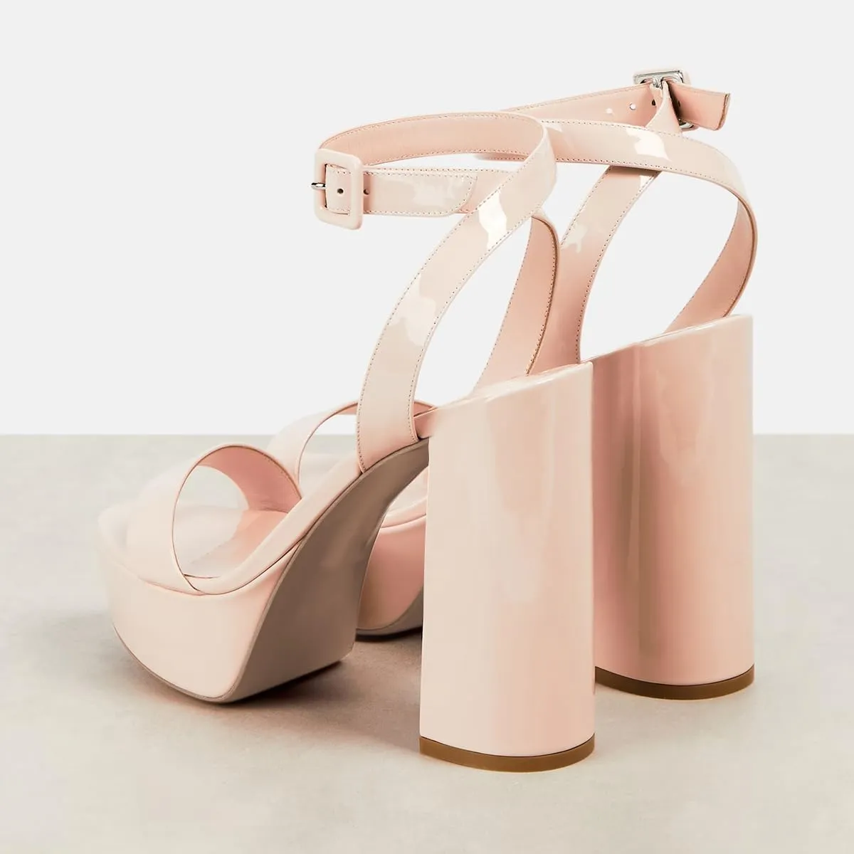 FOWT Women Sexy Chunky High Heel Ankle Strap Slingback Platform Sandals Open Toe Ladies Party Prom Dance Shoes Size 4-16 US