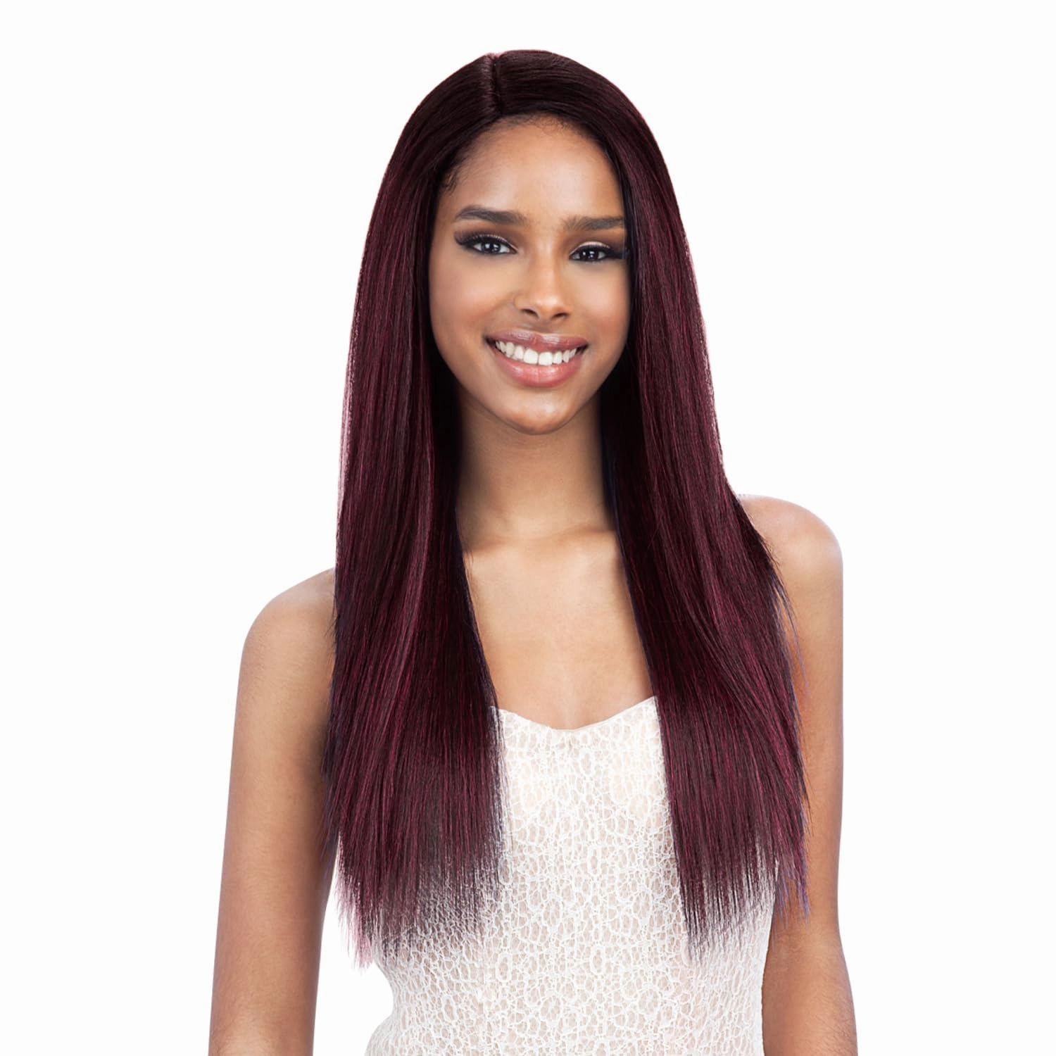 FREEDOM PART 101 (2 Dark Brown) - FreeTress Equal Synthetic Full Wig