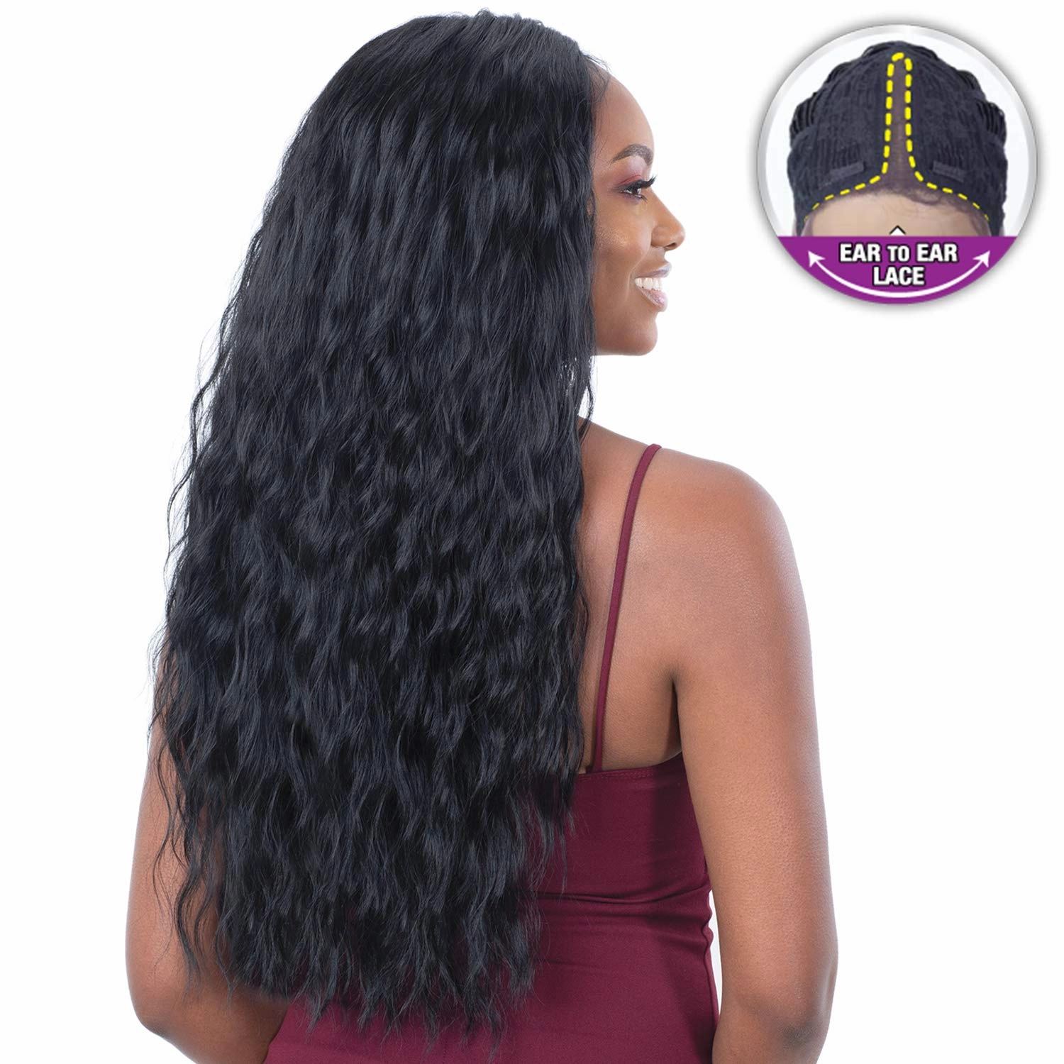 Freetress Equal Synthetic Lite Lace Front Wig - LFW-001 (1 Jet Black)