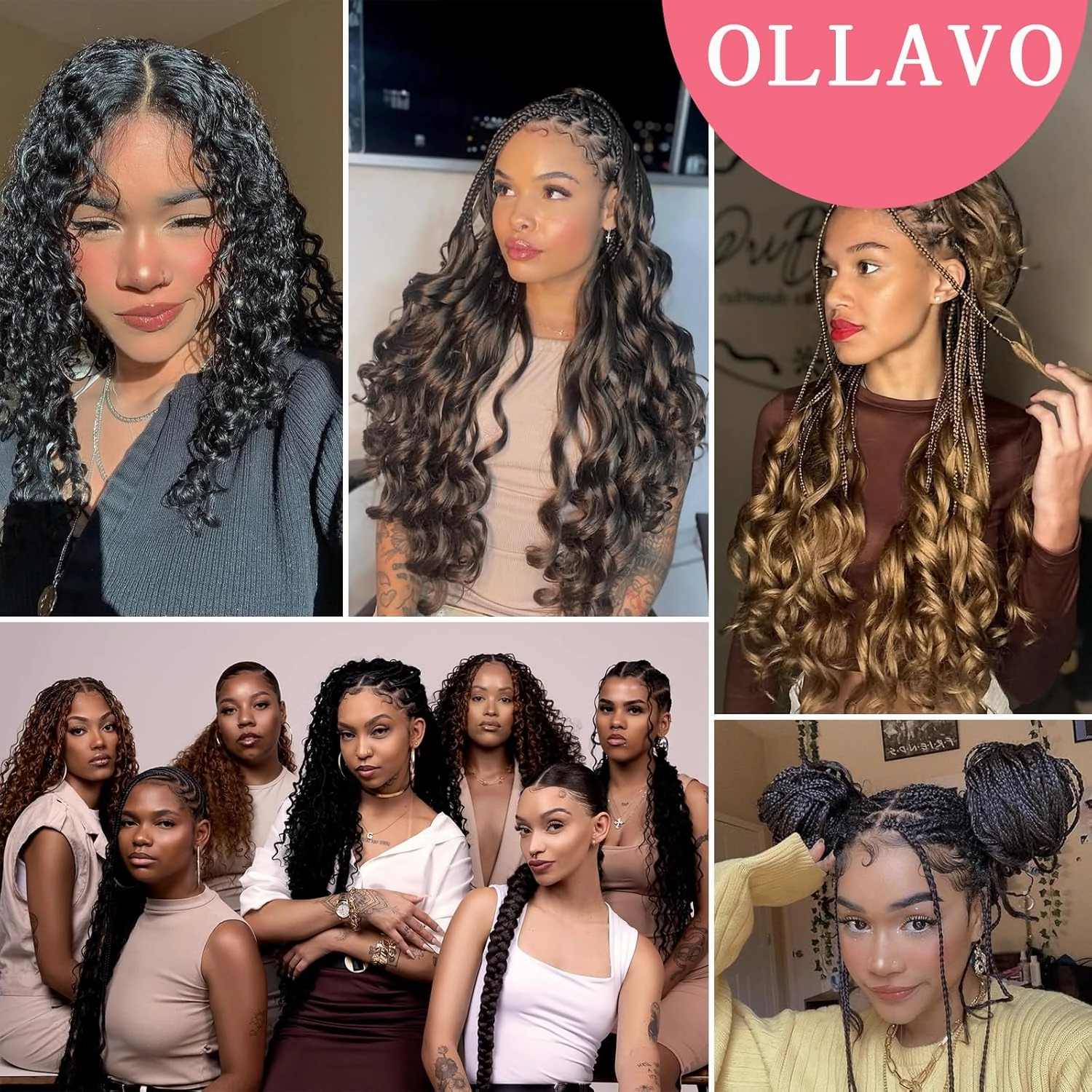 French Curl Braiding Hair 14 Inch Curly Braiding Hair 8 Packs Pre Stretched Bouncy Loose Wave French Curls Crochet Braids for Black Women (4#, 14 inch)