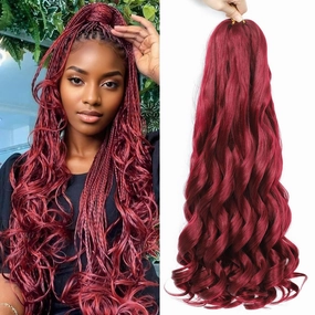 French Curl Braiding Hair 14 Inch Curly Braiding Hair 8 Packs Pre Stretched Bouncy Loose Wave French Curls Crochet Braids for Black Women (BUG, 14 inch)