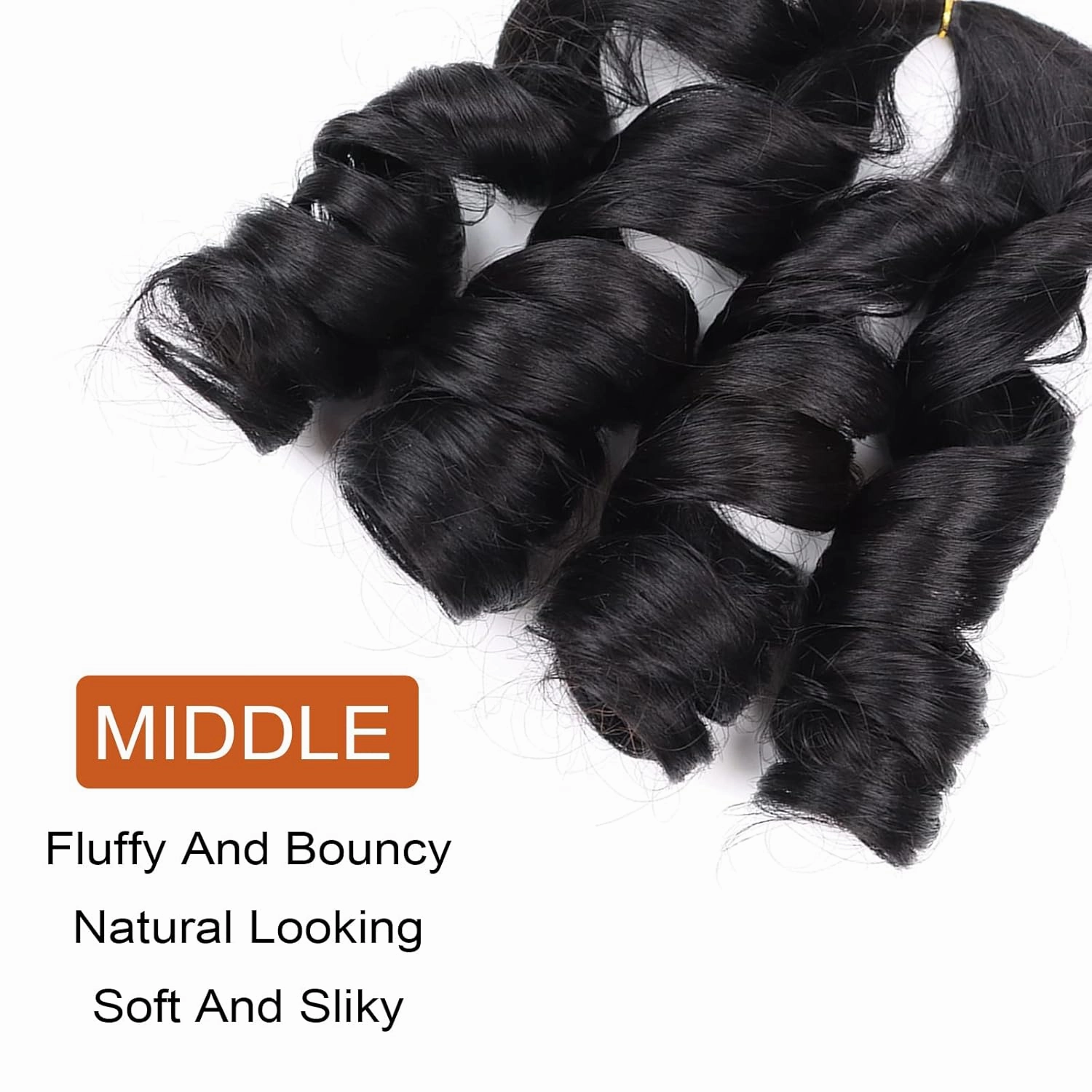 French Curly Braiding Hair 14 Inch 8 Packs Curly Braiding Hair Pre Stretched French Curls Braiding Hair French Curl Crochet Braids Loose Wavy Curl Braiding Hair Extensions(14 Inch/Pack of 8, 1B)