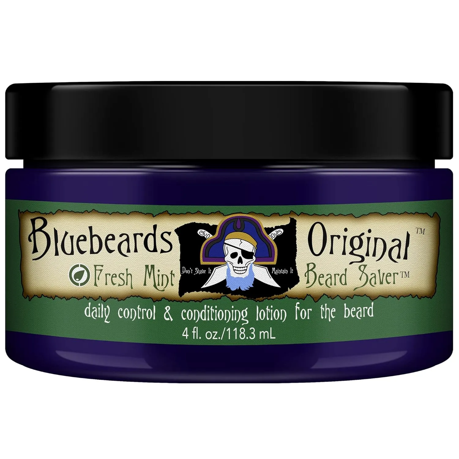 Fresh Mint Beard Saver, 4 oz. - Leave In Beard Conditioner for Men with Aloe & Peppermint Oil - Beard Softener that Deeply Conditions & Moisturizes Your Beard & Skin - Made in USA