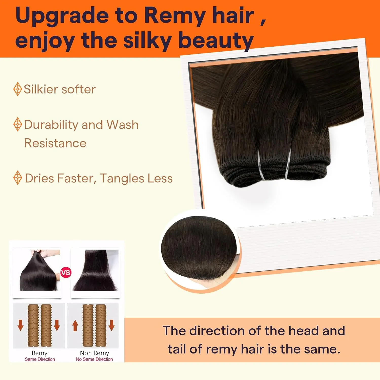 Full Shine Sew In Hair Extensions Real Human Hair 22 Inch Weft Extensions Real Remy Hair Color #2 Dark Brown Double Weft Full Head Set Straight Hair Weaves 105 Grams Hair Weft Bundles Straight Hair