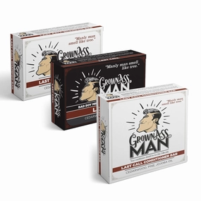 Full Bath Bundle For Men - Shampoo Bar, Conditioner Bar, & Body Bar Pack - Rich Lather with Natural Oils - Plastic Free, Sustianable, & Eco-Friendly, Vegan & Organic Deep Clean