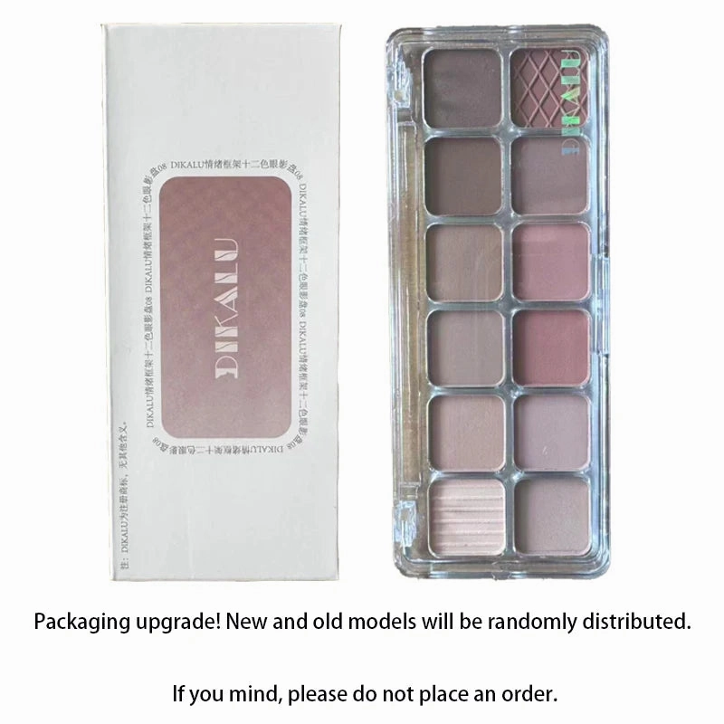 Full Matte Cool Eyeshadow Palette Earth Color Low Saturation Eye Shadow Cool Atmosphere Eyeshadow Makeup Palette Lasting Powder