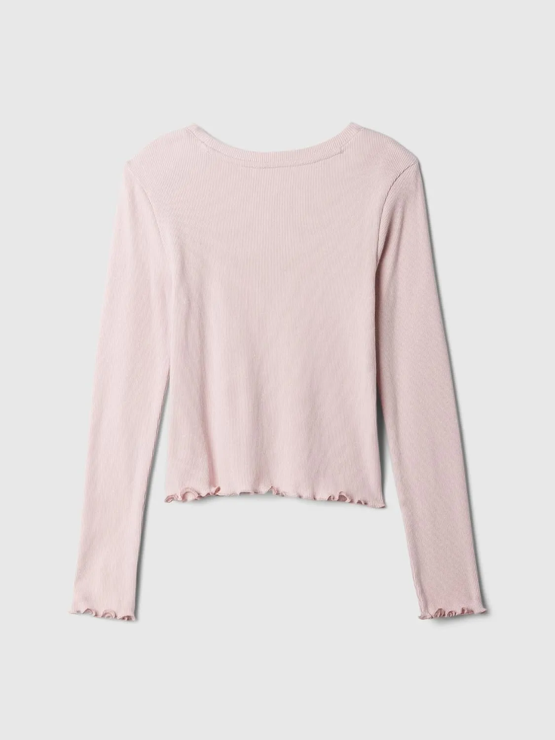 GAP Girls' Long Sleeve Ribbed Tee
