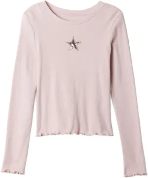 GAP Girls' Long Sleeve Ribbed Tee