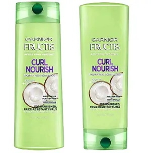 Garnier Fructis Haircare - Curl Nourish - Sulfate-Free Shampoo (12.5 FL) & Conditioner (12 FL) Set - One Set