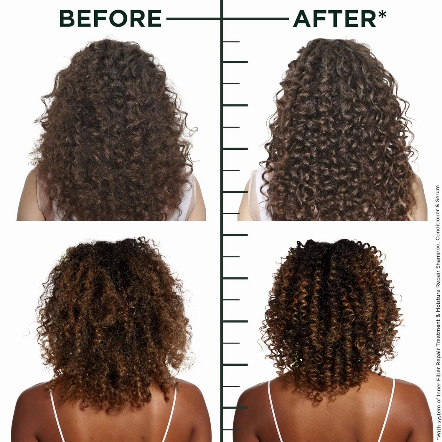Garnier Fructis Hair Filler Moisture Repair Shampoo and Conditioner Set, Hair Care for Curly, Wavy Hair with Hyaluronic Acid, 10.1 Fl Oz, 2 Items, 1 Kit