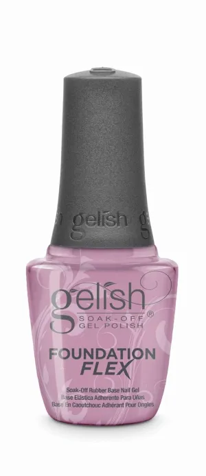 Gelish Foundation Flex – Flexible Base Coat for Nails, Ridge Filling, & Perfect Protection, Soak-Off Rubber Base Gel Nail Kit for Long-Lasting Nail Strength and Flexibility (Light Pink, 15mL)