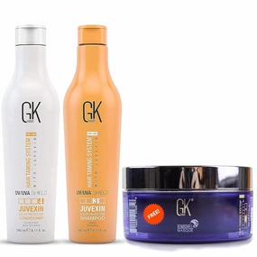 GK Hair Ultimate Color Shield Shampoo and Conditioner with Red Red Bombshell Mask | Nourishing, Protecting & Vibrancy-Enhancing Formula | Sulfate-Free, Color-Safe for All Hair Types