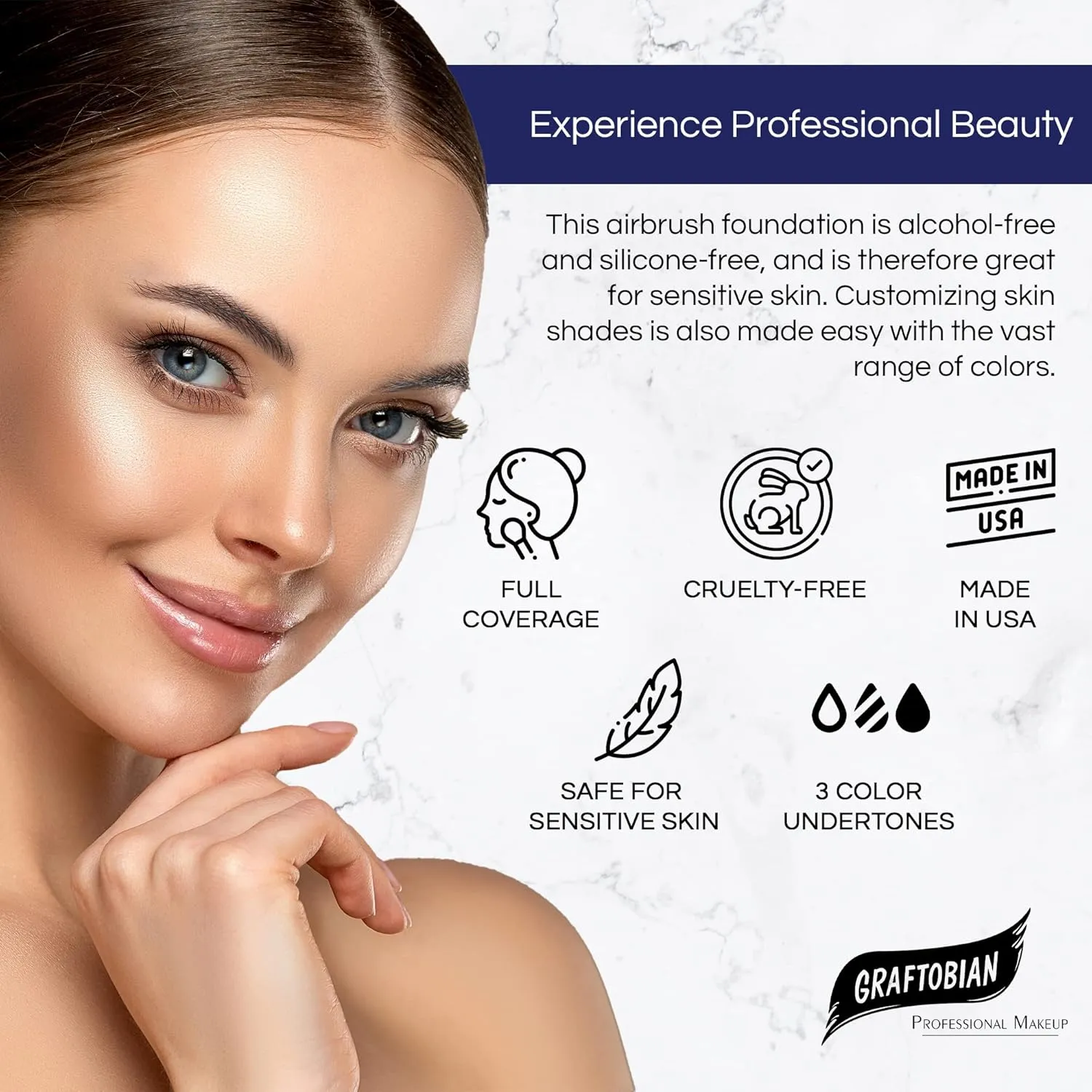 GlamAire Airbrush Makeup by Graftobian - High Definition Airbrush Foundation, Professional Formula for Long-Lasting Wear, For Makeup Artists and Beauty Aficionados, Made in USA, Desert Sand