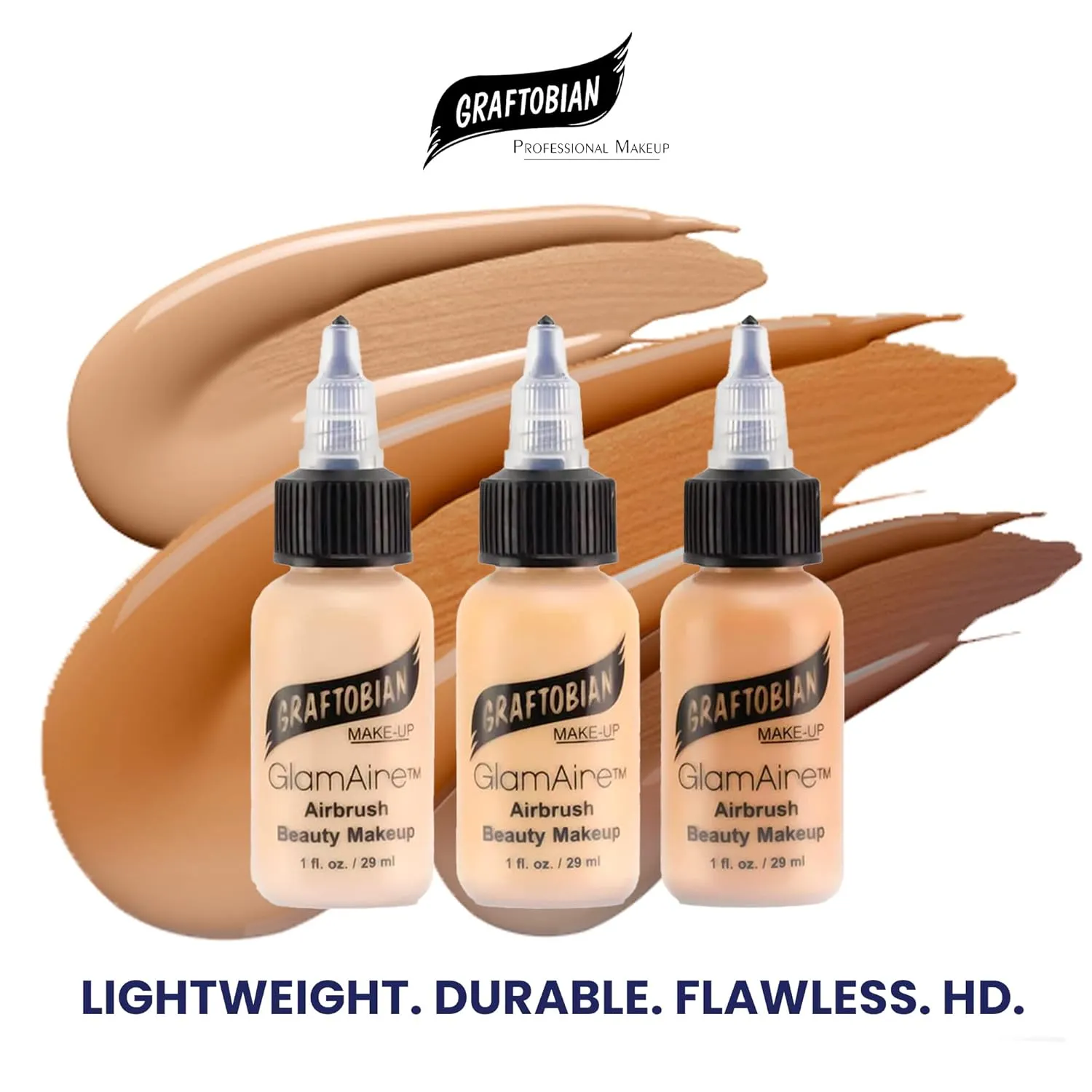 GlamAire Airbrush Makeup by Graftobian - High Definition Airbrush Foundation, Professional Formula for Long-Lasting Wear, For Makeup Artists and Beauty Aficionados, Made in USA, Desert Sand