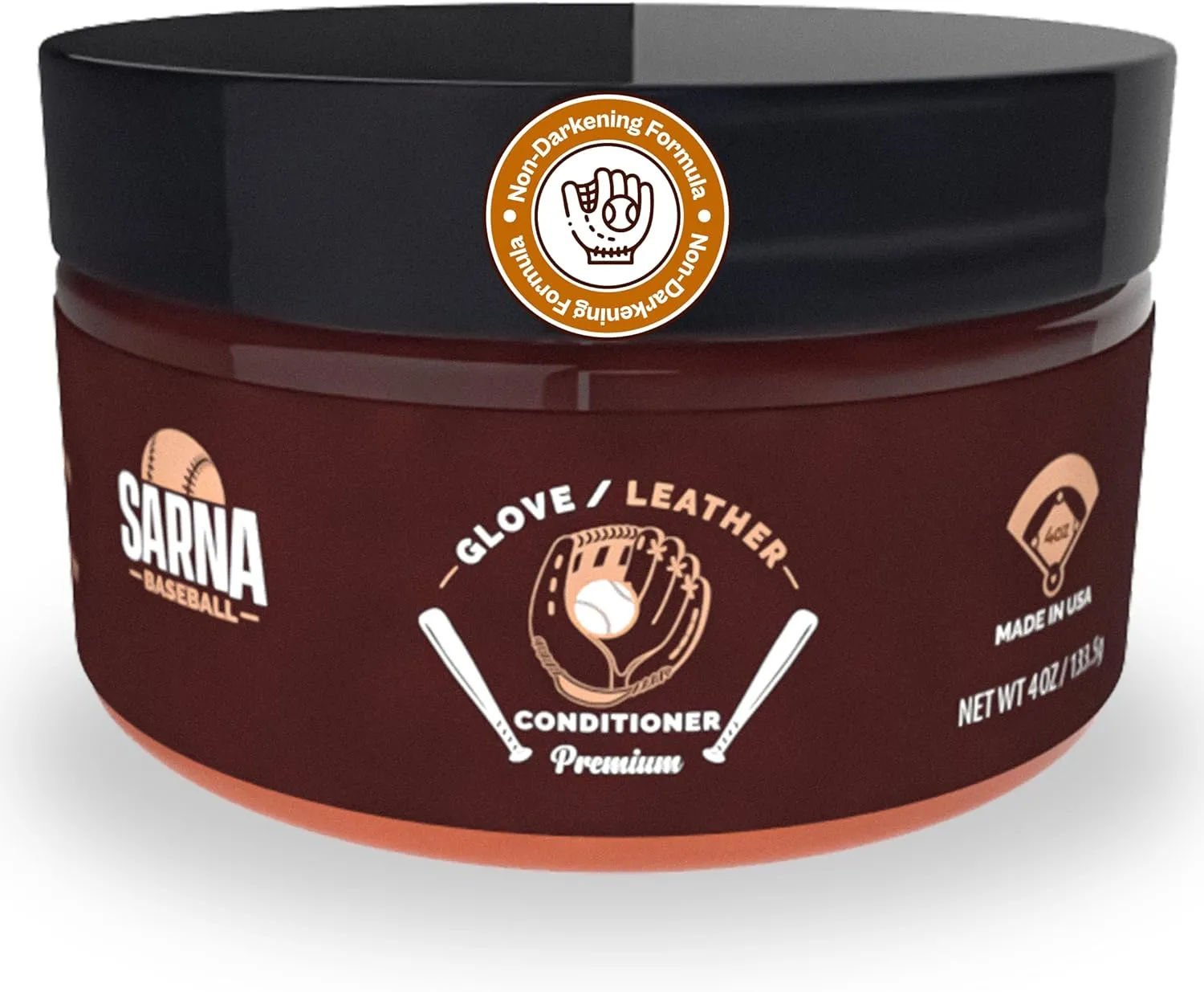 Glove Leather Conditioner - Use on Baseball Gloves, Softball Gloves, and Other Leather Sports Equipment - Made in USA