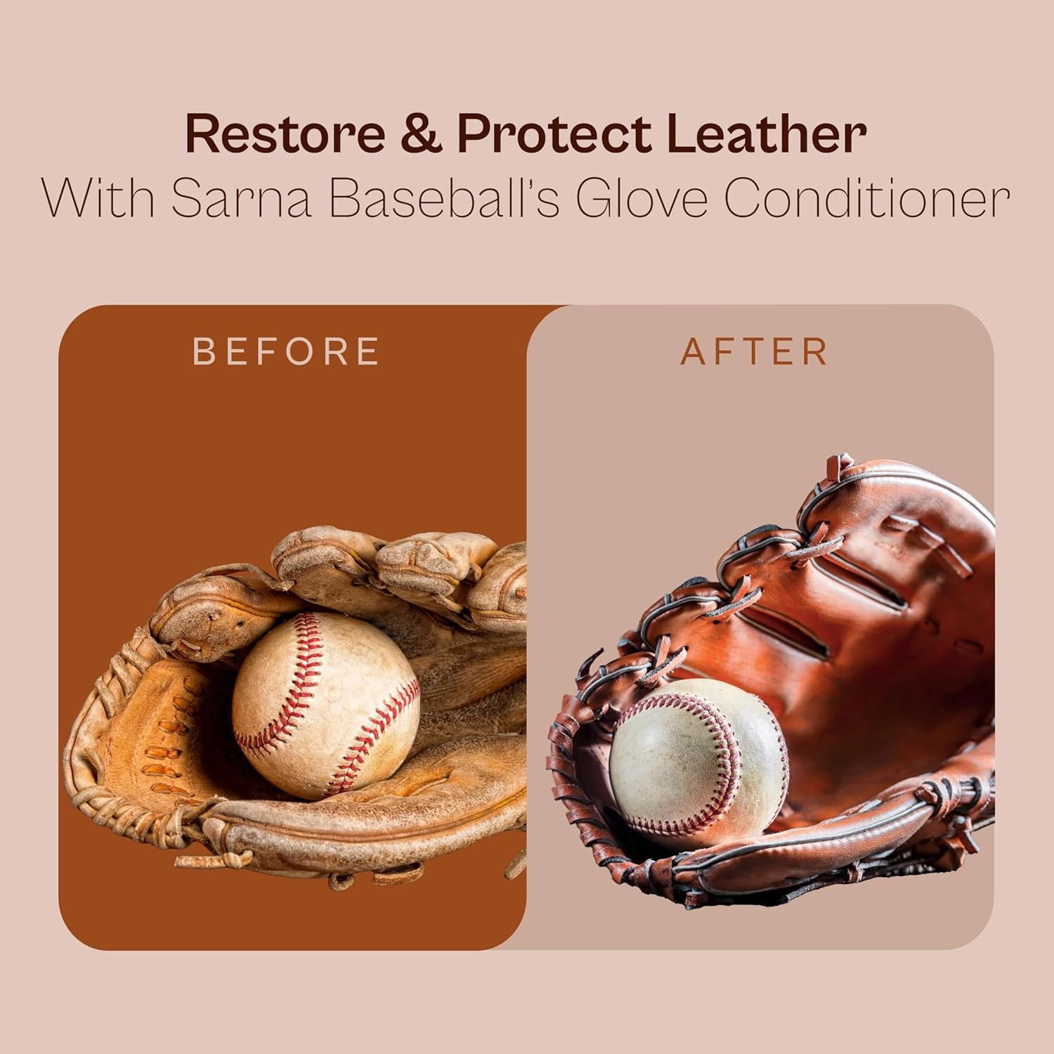 Glove Leather Conditioner - Use on Baseball Gloves, Softball Gloves, and Other Leather Sports Equipment - Made in USA