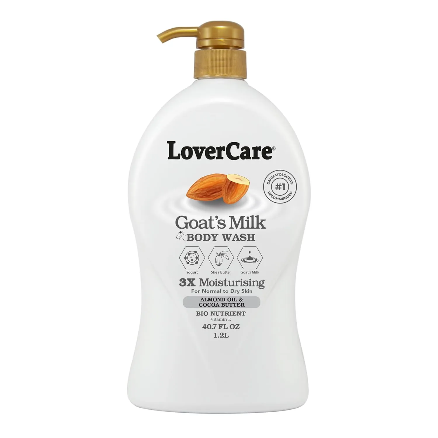 Goat's Milk Shower Cream 3x Moisturising plus Bio Nutrient (Almond Oil and Cocoa Butter) 40.7 fl oz