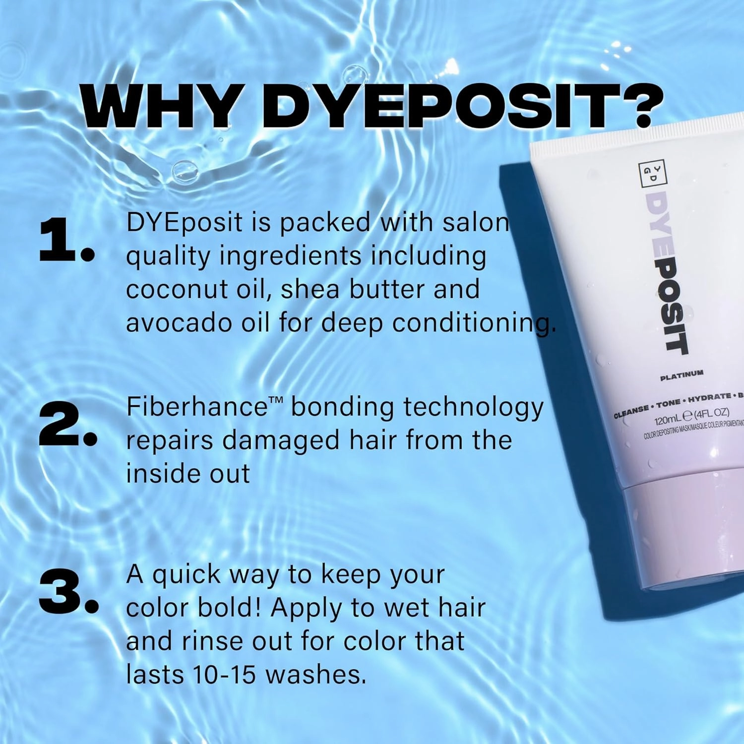 Good Dye Young Color Depositing Mask, DYEposit Color Depositing Conditioner, Toning Treatment, Tone & Enhance Color-Treated Hair - Semi Permanent Hair Dye, Vegan and Cruelty-Free (Chocolate) 4 fl oz