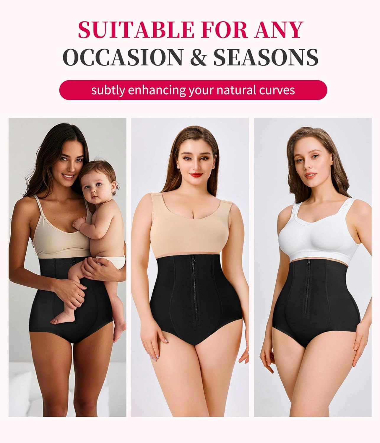 Gotoly Women Butt Lifter Shapewear Panties Waist Trainer Body Shaper Hi-Waist Tummy Control Slim Smooth Panty