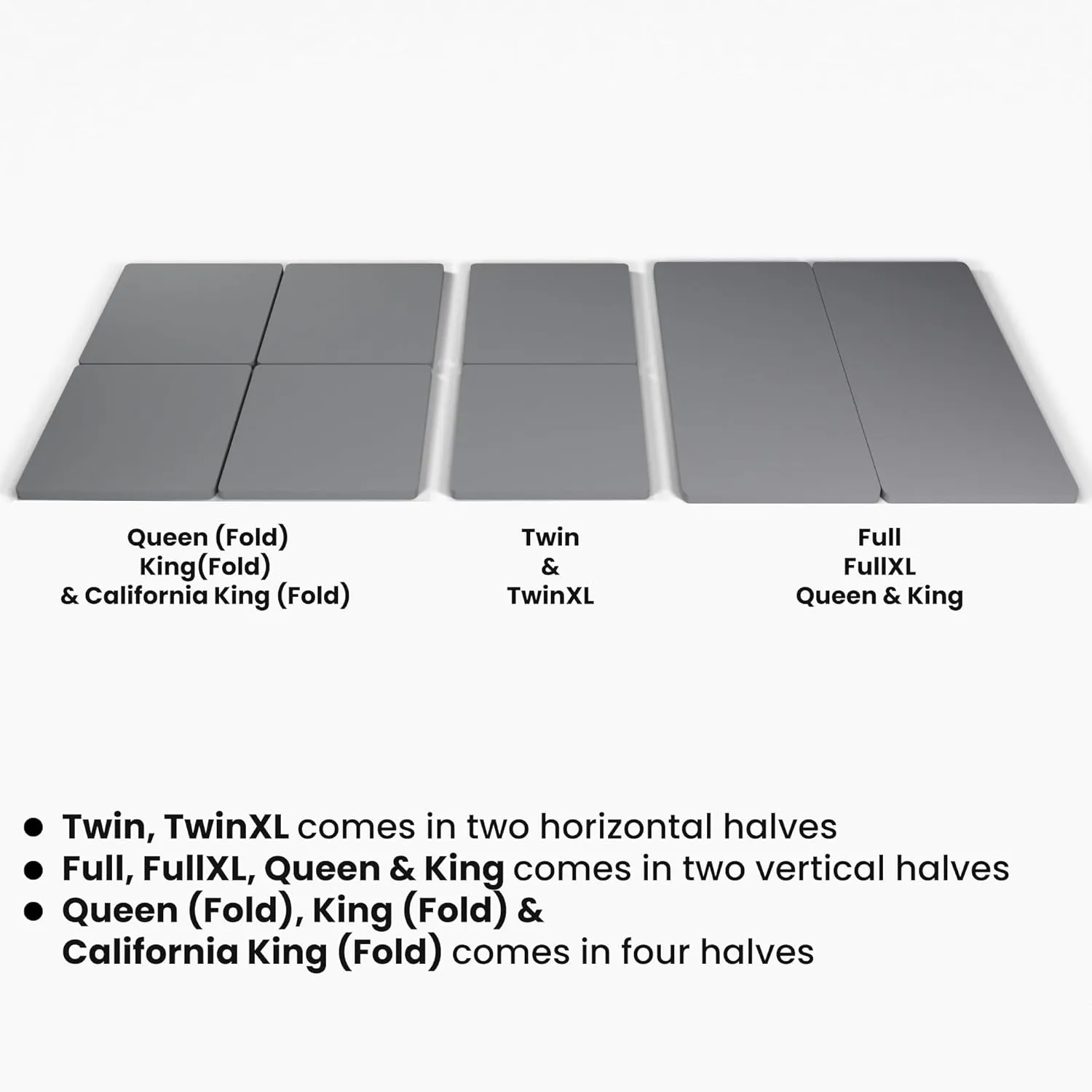 Greaton, Premium 38mm Split Wood Bunkie Board Twin Size Bed-2-Piece Under Mattress Support, Fully Assembled, Fabric Ventilation Cover-Replaces Wooden Slats or Box Spring for Bed Frames, Grey