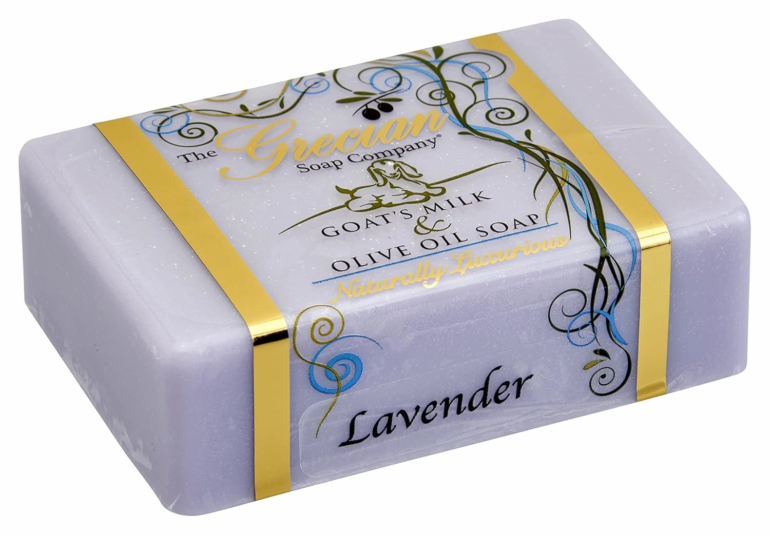 Grecian Goats Milk & Olive Oil Soap Bar 3-pack Lavender Scent: Handmade, All-Natural, Soap for Dry & Sensitive Skin, pH-Balanced, RSPO Sustainable - 4oz Bar