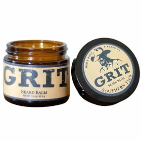 GRIT Beard Balm Southern Ties (1.6 oz) | All Natural | Styles, Strengthens & Softens Beards & Mustaches | Moisturizes Skin | Leave in Conditioner Wax for Men
