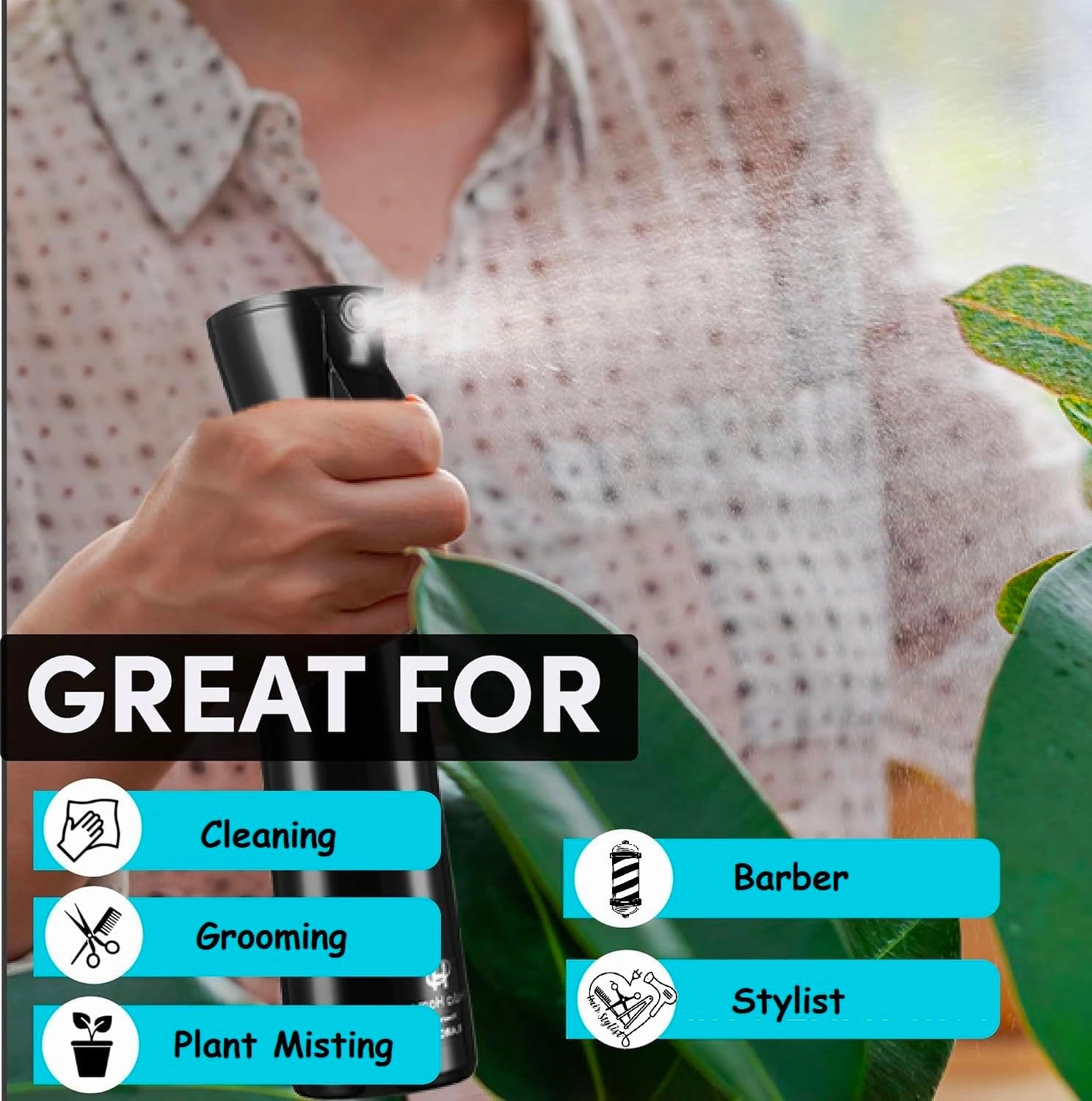 Groomer Barber Stylist Pro Continuous Fine Micro Particle Spray Bottles Choose Quantity (4 Bottles)