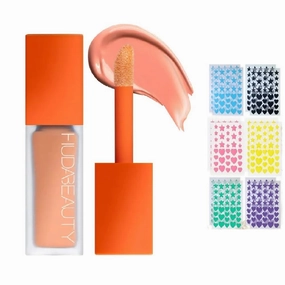 H.U.D.A BEAUTY #FAUXFILTER Under Eye Color Corrector 0.3 oz / 9 mL (Peach, 0.3 oz / 9 ml)   Bonus Acne Patch (36 Pieces)